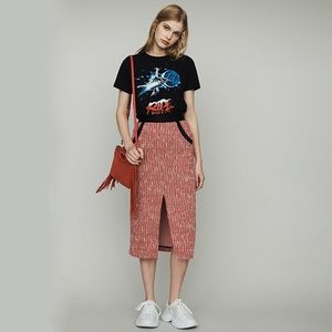 maje long skirt